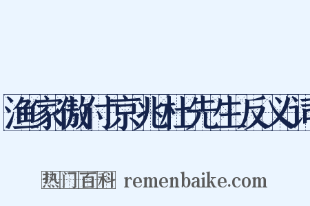 渔家傲付京兆杜先生反义词是什么意思的图片